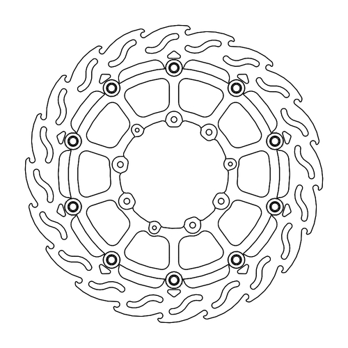 Front floating SM Racing 320mm Flame series