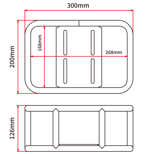 DRC Carrier Box Alm. Black W300xD200xH126