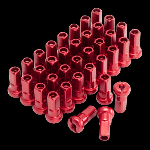 Z-Wheel Aluminum Nipple Q4 36pcs Red