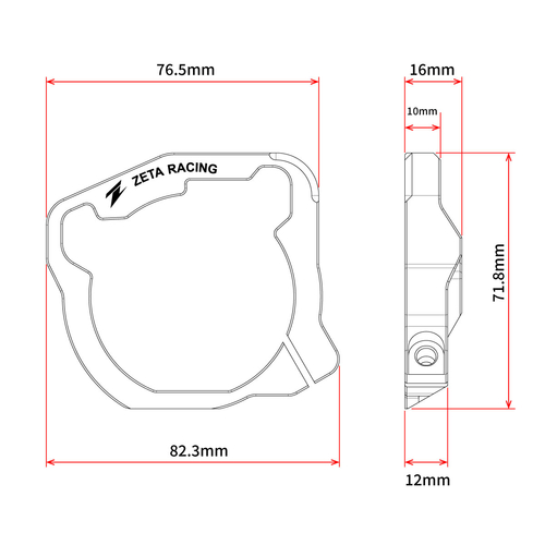 ZETA Exhaust Flange Guard YZ125 '22-24,YZ125X '23-24