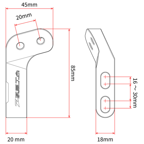ZE71-1822 STAFFE LATER.ATTACCO PRO ARMOR