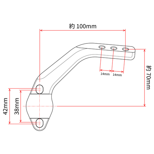 ZE71-1831 STAFFE BC ATTACCO PARAMANI KTM/HUS
