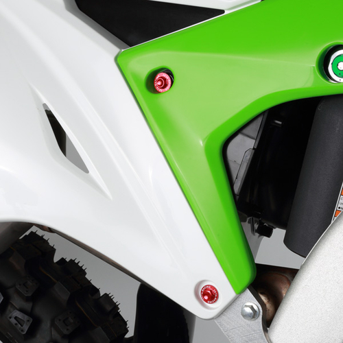 ZETA Aluminum Bolt Set for Plastics KLX250,D-Tracker 18pcs Red