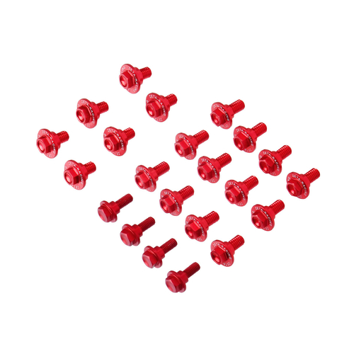 ZETA Aluminum Bolt Set for Plastics CRF250RALLY'17-20 22pcs Red