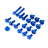 ZETA Aluminum Bolt Set for Plastics KLX250,D-Tracker 18pcs Blue