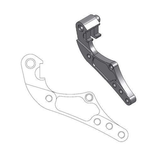 Adapter bracket 298mm Rally / Dakar series
