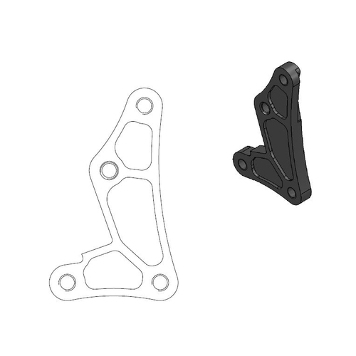 Adapter bracket for 260mm front disc