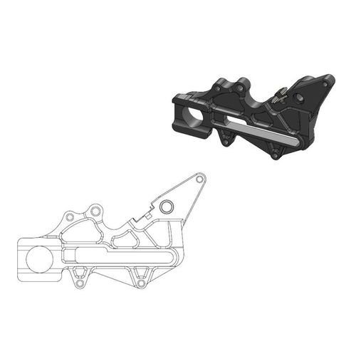 Rear Caliper Adapter BLACK