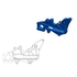 Rear Caliper Adapter BLUE