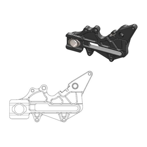 Rear Caliper Adapter BLACK