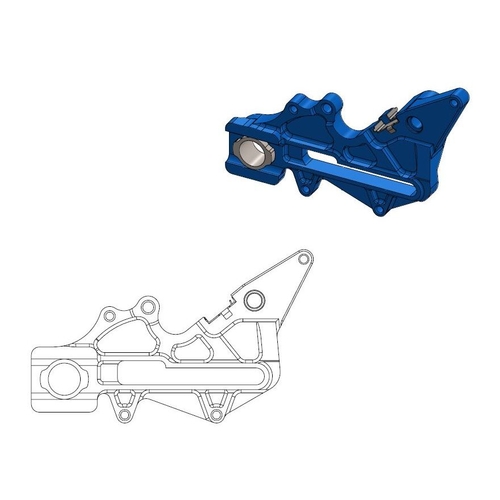Rear Caliper Adapter BLUE