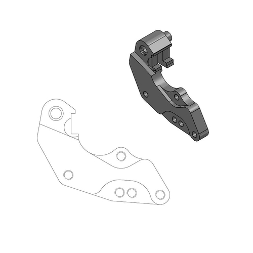 Adapter bracket 298mm Rally / Dakar series