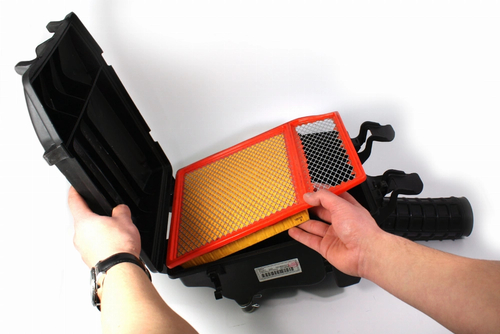 Pre-Oiled Air Filter (FR) + Rubber Flange and Wire Cage 