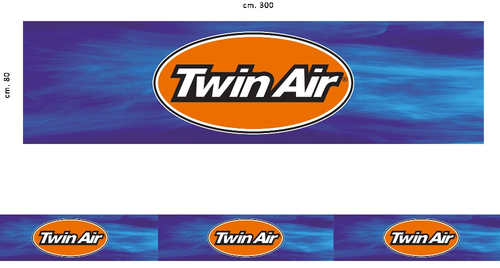 Twin Air track banner (300cm x 80cm) = 1 banner