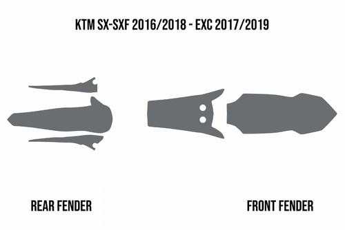 Mud Deflector - Fender Foam KTM SX-SXF 2016/2018 EXC 2017/2019