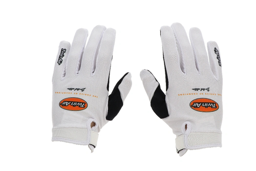 Twin Air Gloves - White / Orange Logo - Extra-Extra-Large